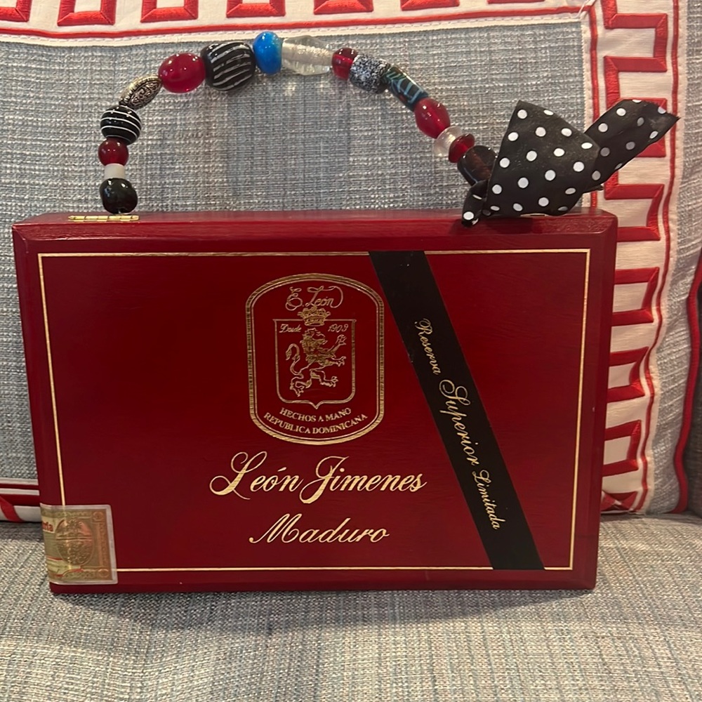 Handmade cigar box purse